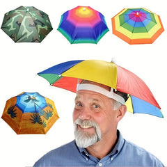 Portable Umbrella Hat Sunshade UV Protection Hat Camping Fishing Beach