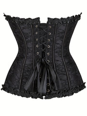 Strapless Corset Bustier Tummy Control Lace Up Body Shaper