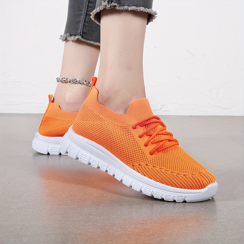 Women's Lightweight Mesh Sneakers Breathable Lace-up Running Shoes