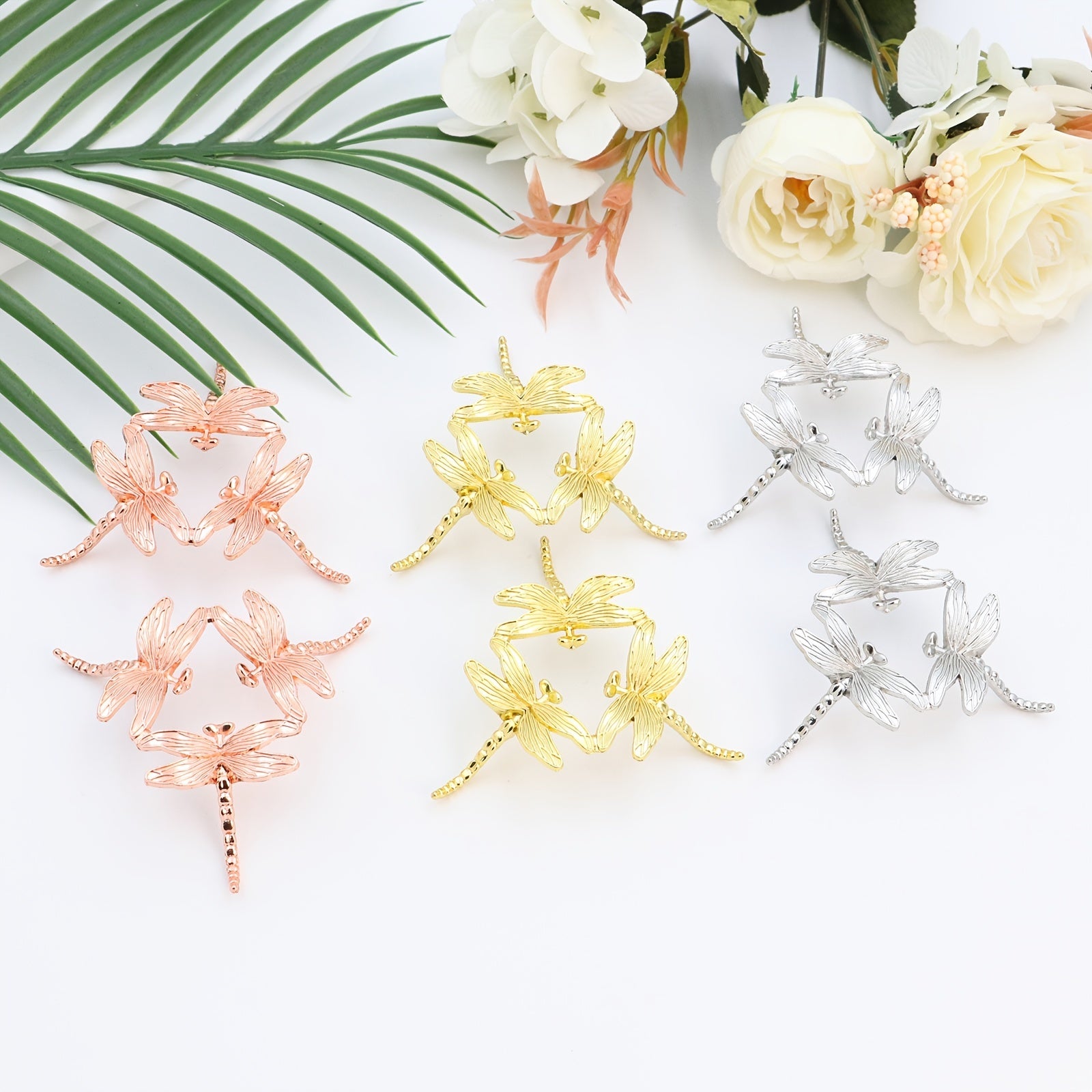 Crystal Ball Home Decor with 3 Dragonfly Bases