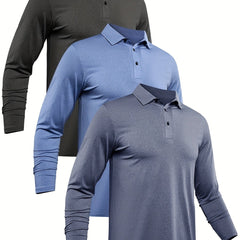 HovSiyla Men's Long Sleeve Golf T Shirt Quick Dry Moisture Wicking