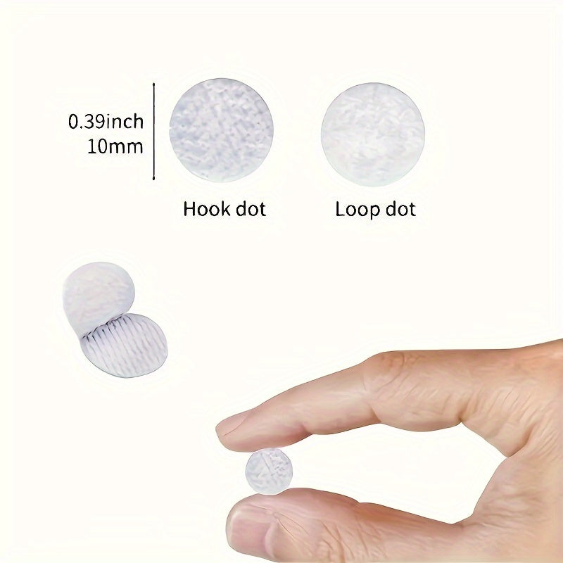 216pcs 108 Pairs Adhesive Hook And Loop Point 0.39inch Nylon Support Coin