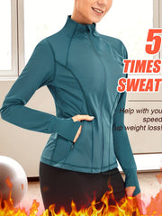 Women's Sauna Suit with Pocket and Zip for Weight Loss