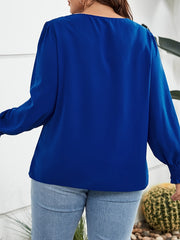 Casual Blouse V Neck Top