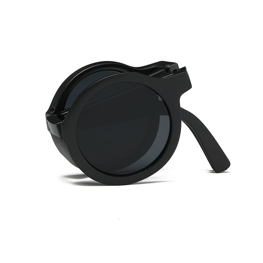 Girls Foldable Round Frame Sunglasses For Kids