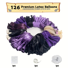 126pcs Halloween Balloon Arch Kit with Bat Balloons