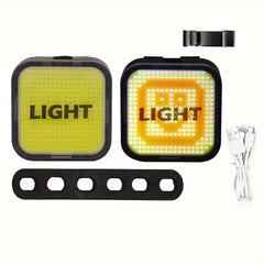 USB Rechargeable LED Bike Taillight 9 Modes 400mAh Heart Palm Smile