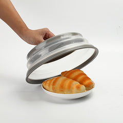 Collapsible Microwave Splatter Cover Silicone Fresh-keeping Cover 10.43x3.15