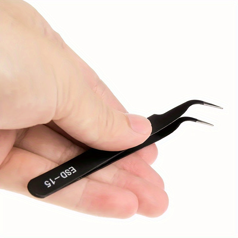 6pcs Stainless Steel Tweezers Multifunctional Tool For Model Making