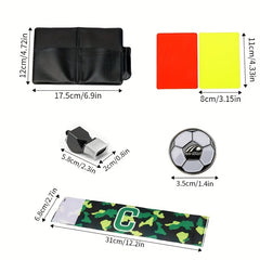 Football Referee Kit w/ Cards, Coin, Whistle, Armband