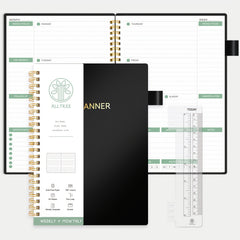 Undated Weekly Planner with Habit Tracker Spiral Notebook