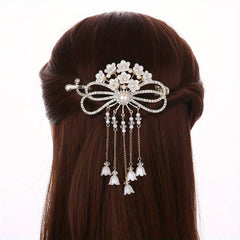 Lily Of The Valley Flower Tassel Twist Clip Hair Accessory