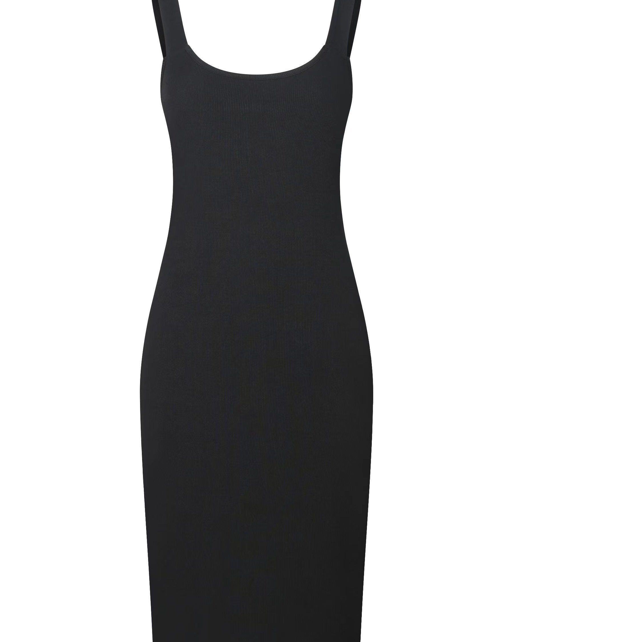 Ribbed Round Neck Tank Dress