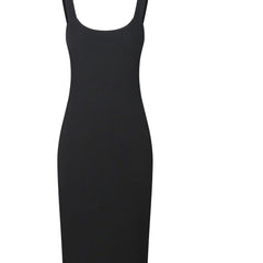 Ribbed Round Neck Tank Dress