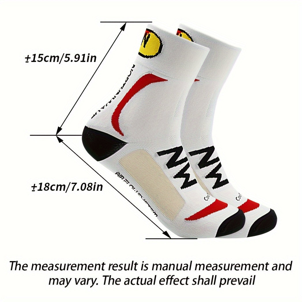 Men's Creative Pattern Sport Socks, 3 Pairs