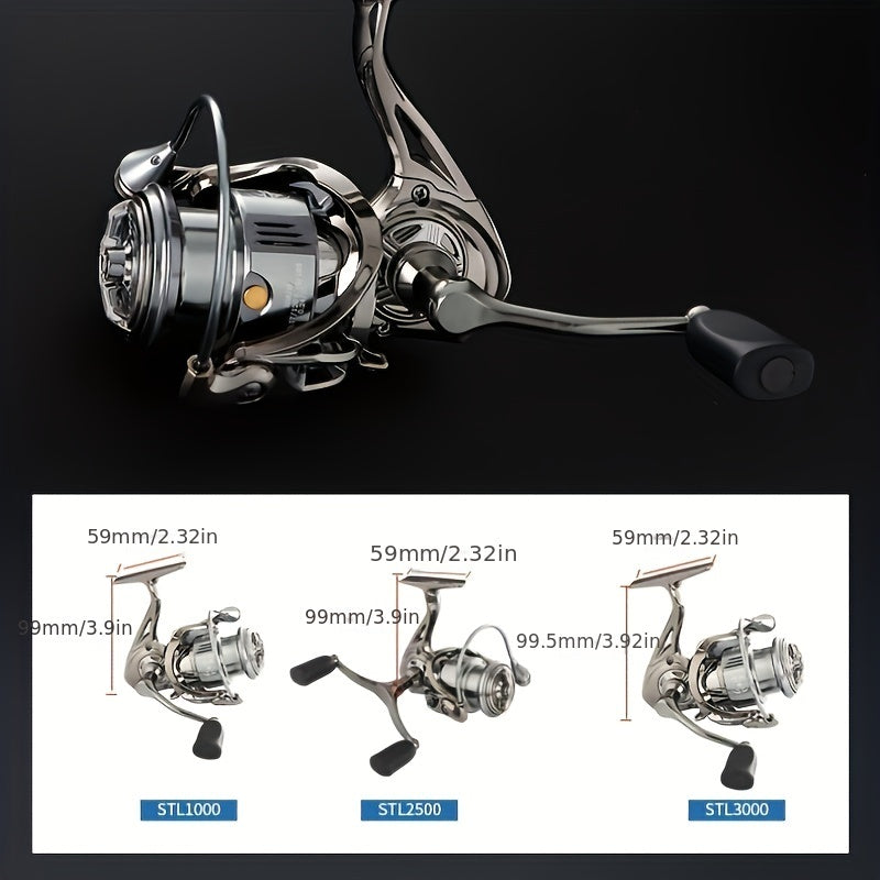 1pc Stainless Steel Spinning Reel 5.7:1 Gear Ratio Fishing Tackle