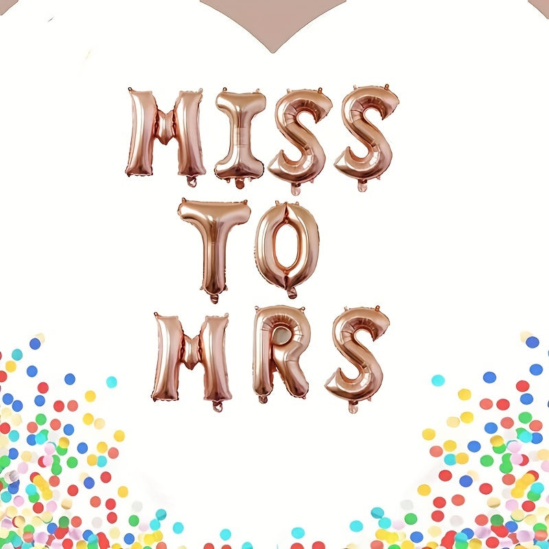 Rose Letter Balloon Banner for Bachelorette or Bridal Shower
