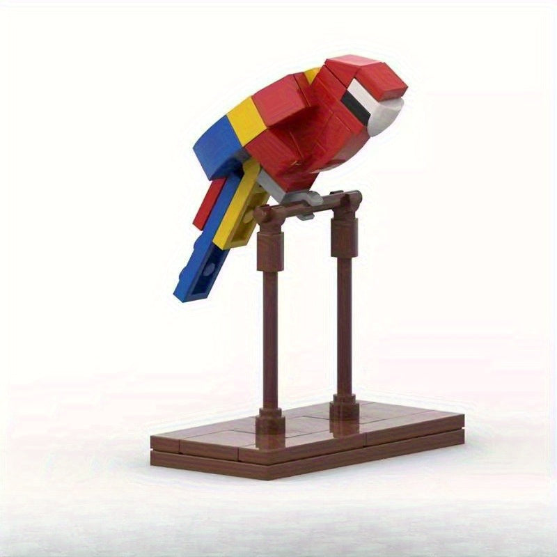 Mini Parrot Bird Building Blocks Desktop Ornament