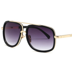 Double Beam Large Frame Sunglasses European And American Thick Frame Sunglasses