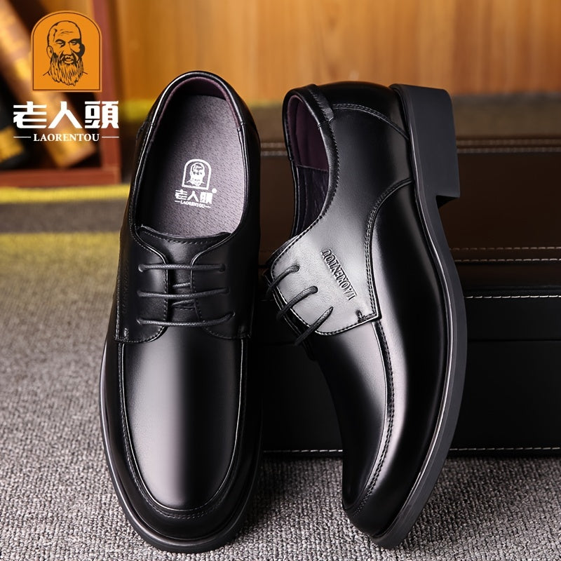 LAORENTOU Men Leather Loafer Slip On Lightweight Dress Shoes