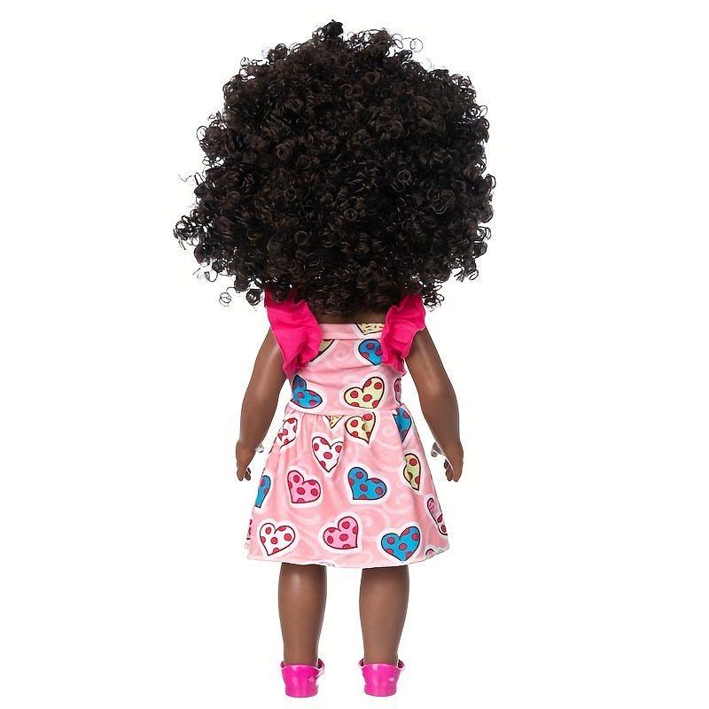 14inch Curly Hair Skin Doll with Clothes, Shoes & Headscarf