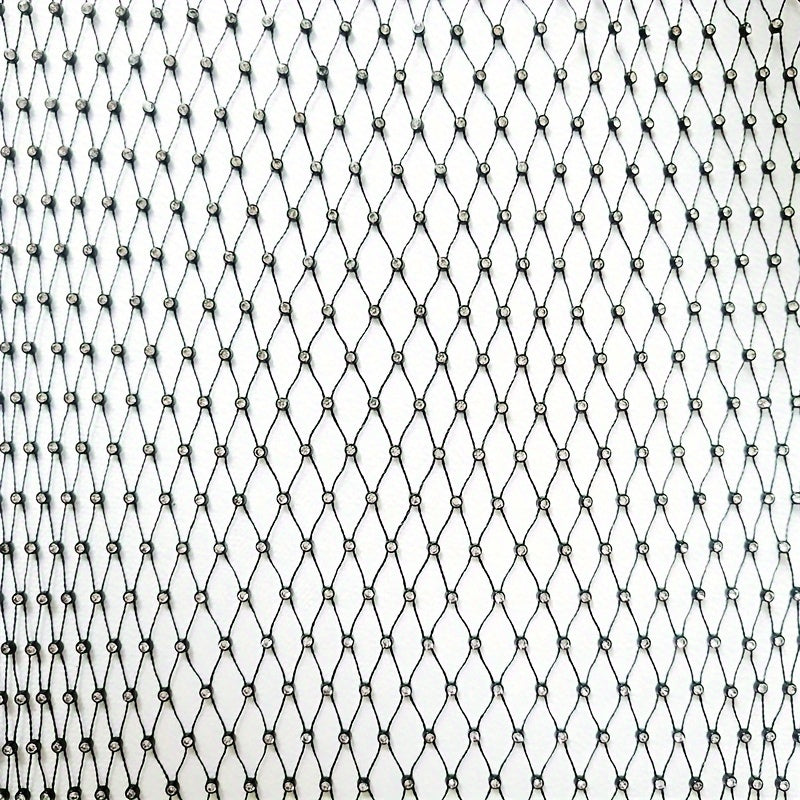 Stretch Rhinestone Mesh Fishnet Fabric DIY Carnival Party Glitter Headband Mask