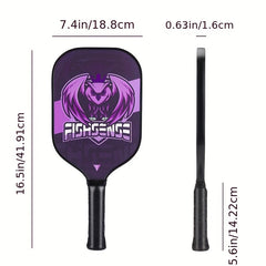 Carbon Fiber 25 Fiberglass Pickleball Paddle Set with 2 Paddles, 4 Balls