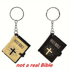 English HOLY BIBLE Keychain Bag Backpack Ornament Gift Men Women