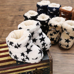 Soft Warm Fleece Boots for Baby Boys - Indoor Walking Winter Boots