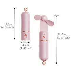 1pc Mini Handheld Small Portable Fan USB Rechargeable Fan Ultra Quiet 3 Gears