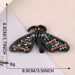 2pcs Beads Butterfly Embroidery Patches For Girls Clothing DIY