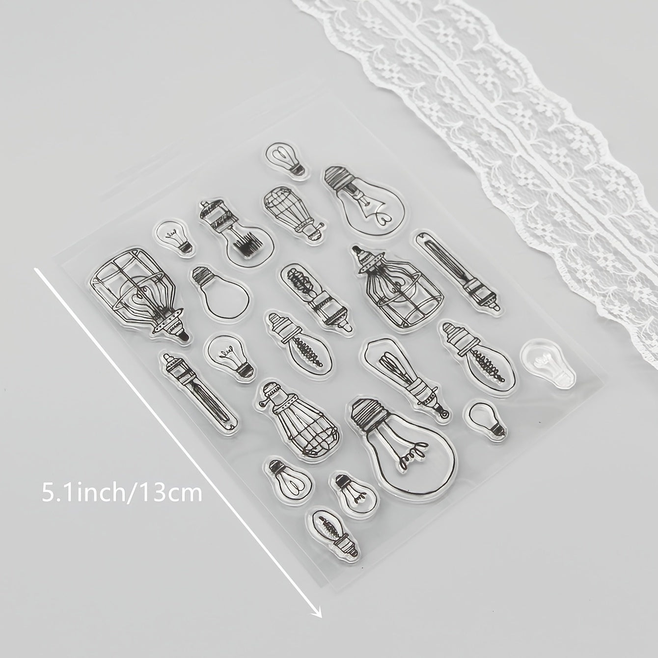 Light Bulb Cartoon Stamp for Kids