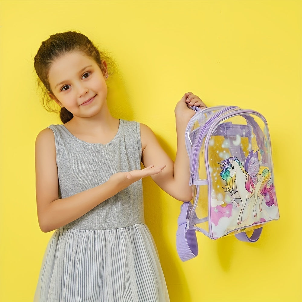 Unicorn PVC Transparent Backpack for Kids