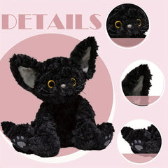 Cat Plush Toy Soft Stuffed Animal - Perfect Gift for Halloween and Christmas