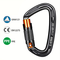 25KN Auto Locking Climbing Carabiner Outdoor Heavy Duty Aluminum Carabiner
