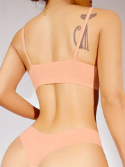Seamless Push Up Bra & V Shape Panties Set