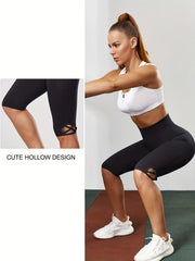 High Waist Tummy Control Mesh Pocket Bermuda Shorts