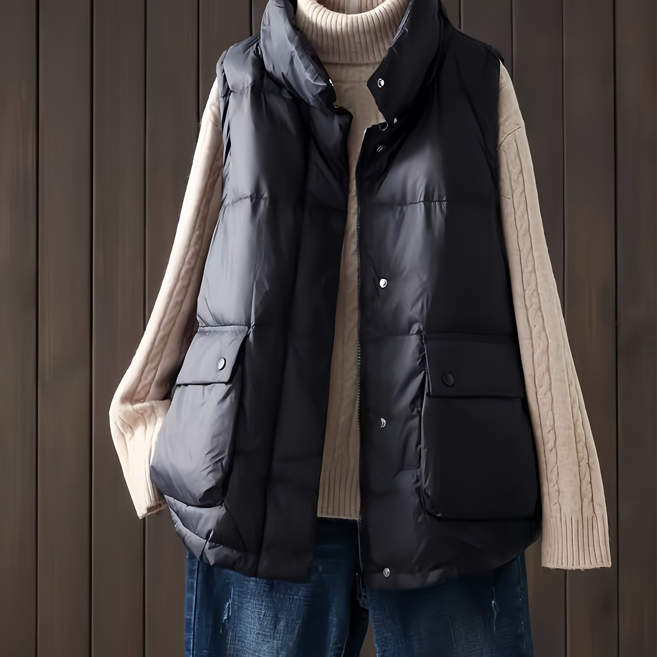Women's Sleeveless Puffer Jacket Winter Vest