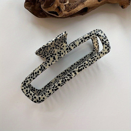 Polka Dot Hair Claw Acetate Hollow Rectangle for Women