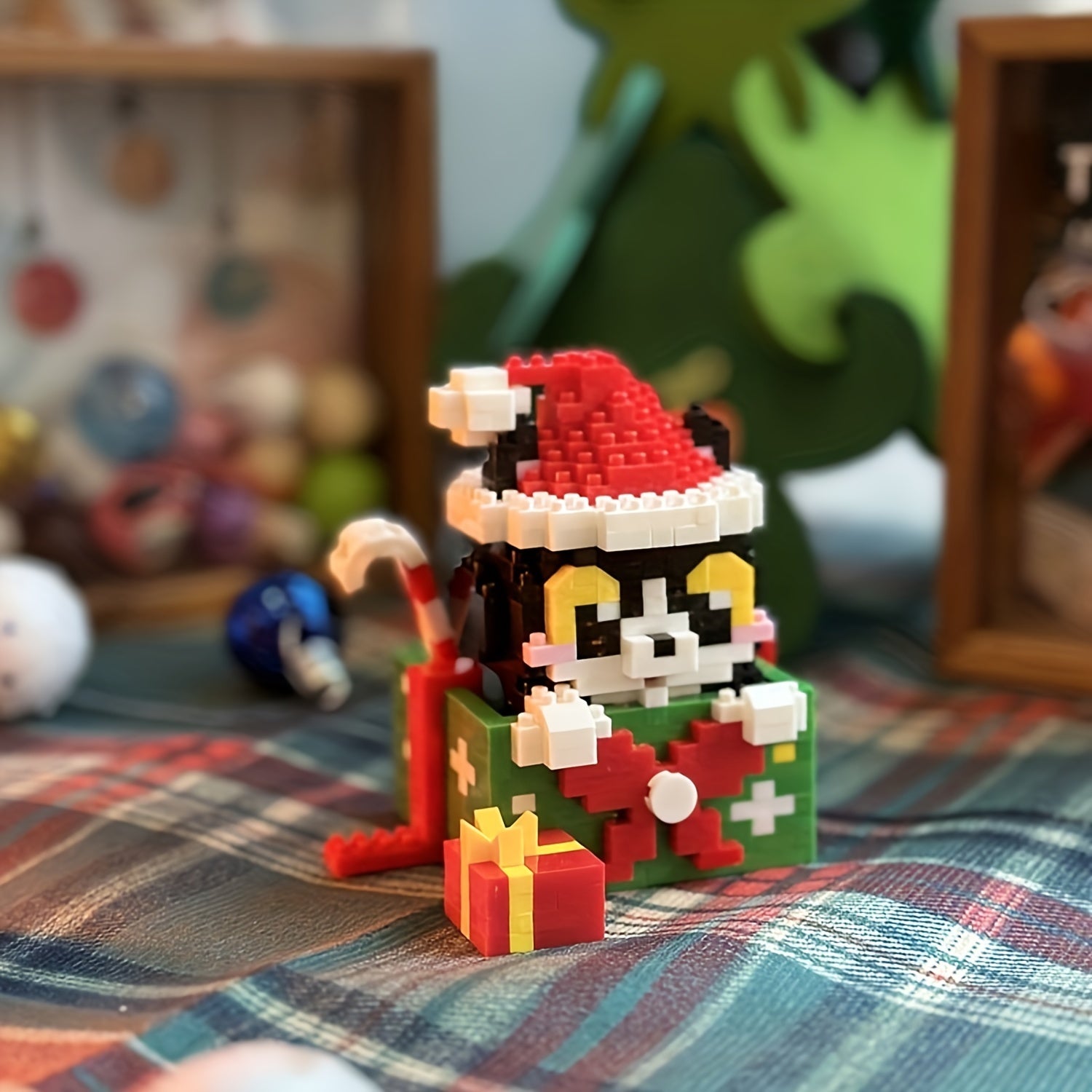 Holiday Mini Building Blocks Set with Santa, Snowman, Reindeer & More