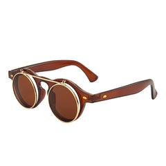 Double Layer Round Vintage Sunglasses for Women