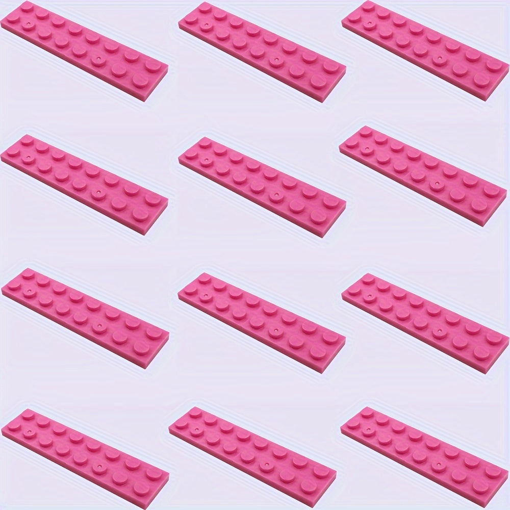 12pcs Building Blocks 2x8 Low Wall Bricks Farm Garden Character