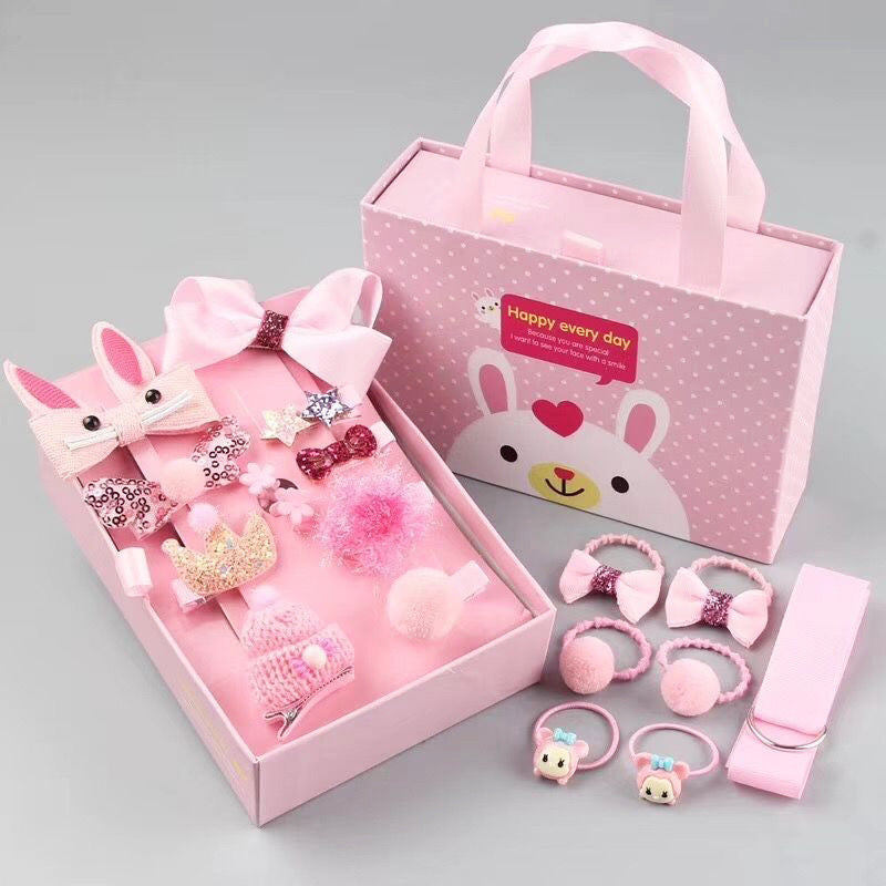 18pcs Girls Bow Hair Clip Set with Gift for Girls