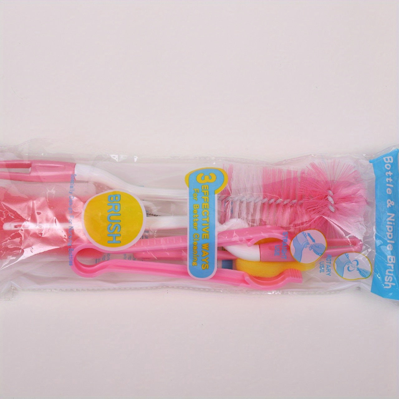 7 Piece Sponge Brush Set for Bottles Glasses Cups & Pacifiers
