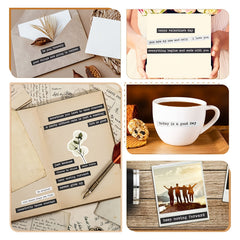 32 Sheets Quote Phrase Word Stickers Vintage Scrapbooking Junk Journal Planners