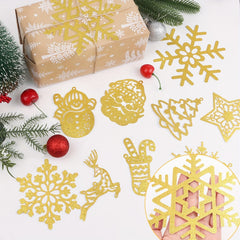 42pcs Christmas Tree Hanging Decorations Santa Elk Snowflake Party Home Decor