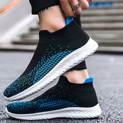 Men's Woven Knit Slip On Sock Shoes Breathable Soft Sole Sneakers