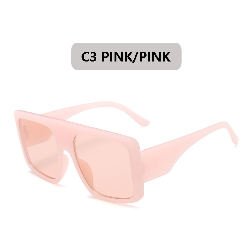 Oversized Square Women Sunglasses Colorful Lens UV400