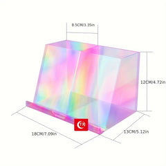 Acrylic Desk Storage Box & Pen Holder - Rainbow Desk Storage Rack Tablet Stand