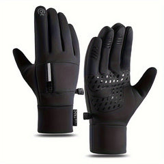 Winter Velvet Warm Gloves Non-slip Waterproof Touch Screen